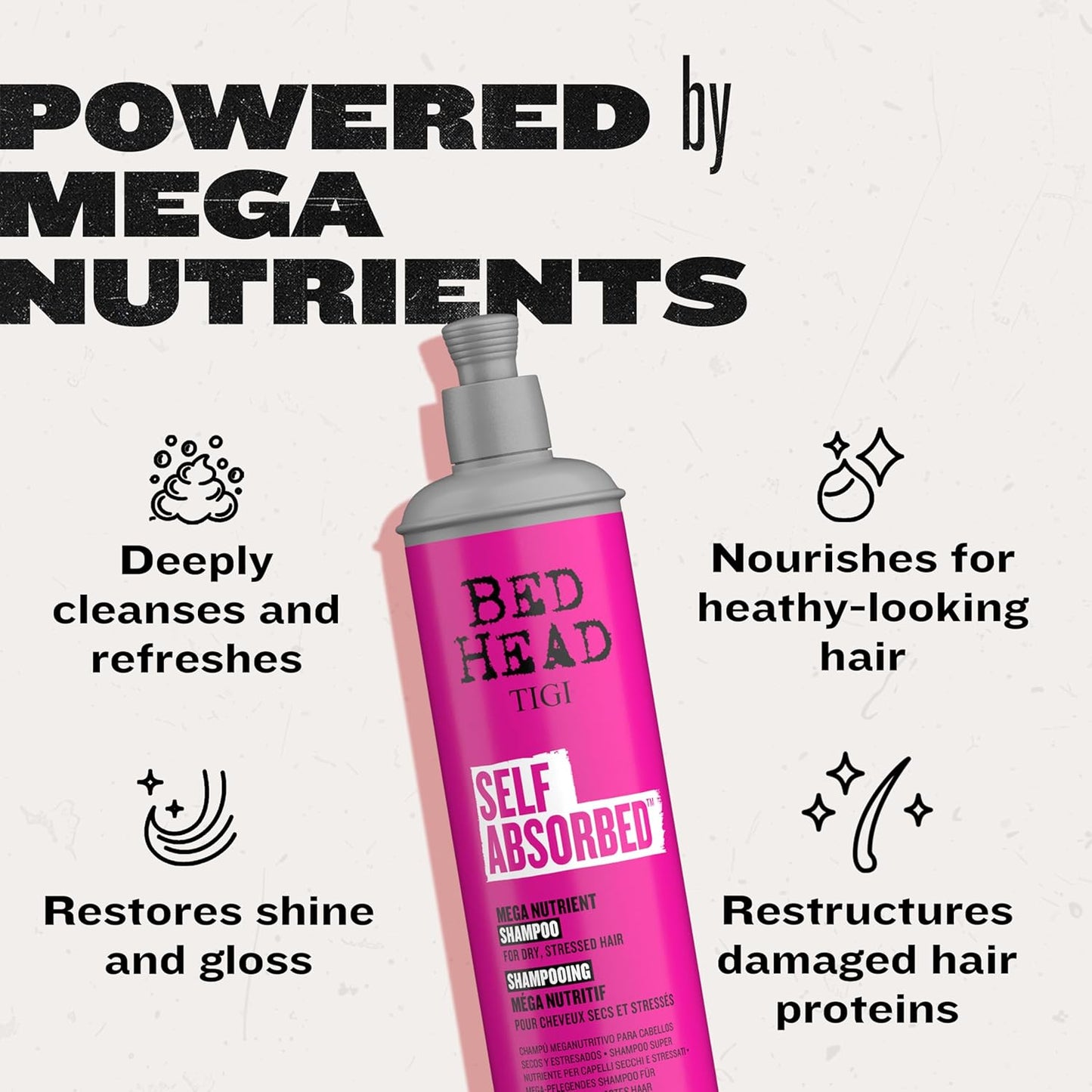 Bed Head by TIGI Self Absorbed Shampoo and Conditioner - 25.36 Fl oz, 2 Pack