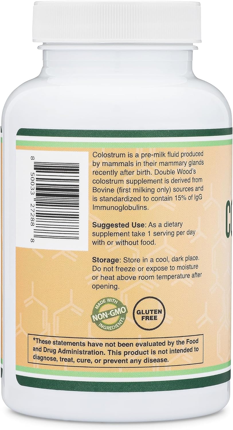 Colostrum Supplement 120 Capsules 1,000mg per Serving,