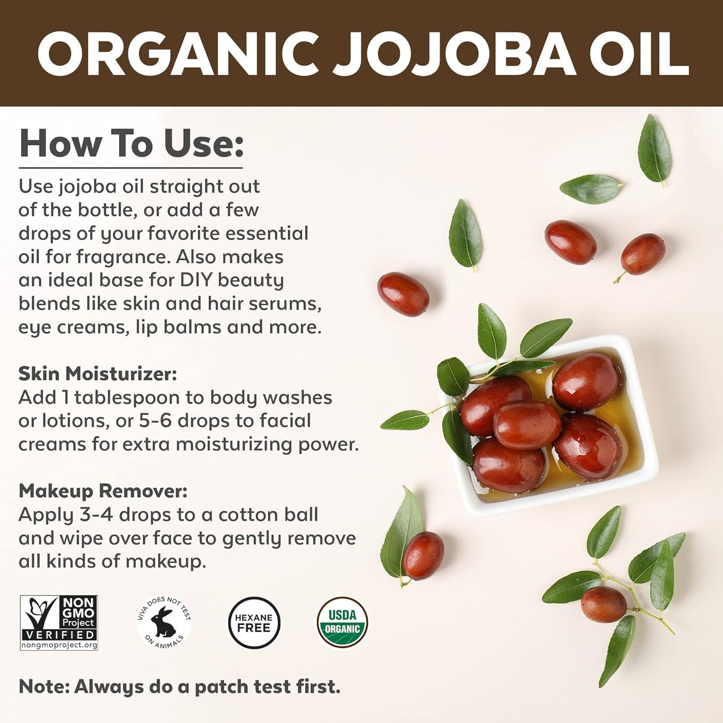 Jojoba Oil Organic Cold Pressed Unrefined 4 fl oz
