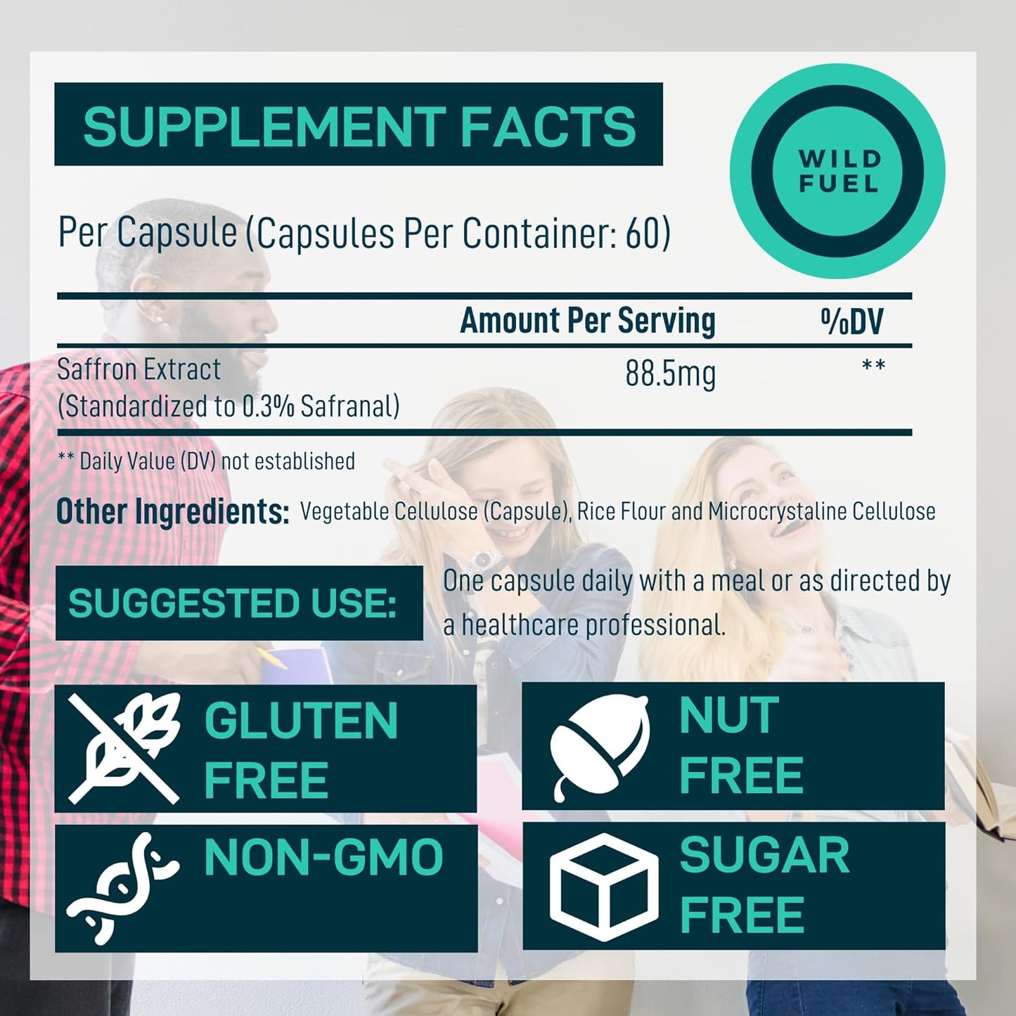 Saffron Extract Supplement - Mood Support 60 capsules