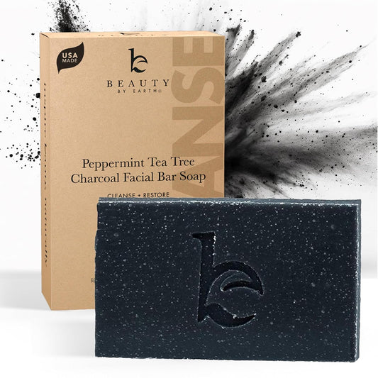 Peppermint Tea Tree Charcoal Facial Bar Soap
