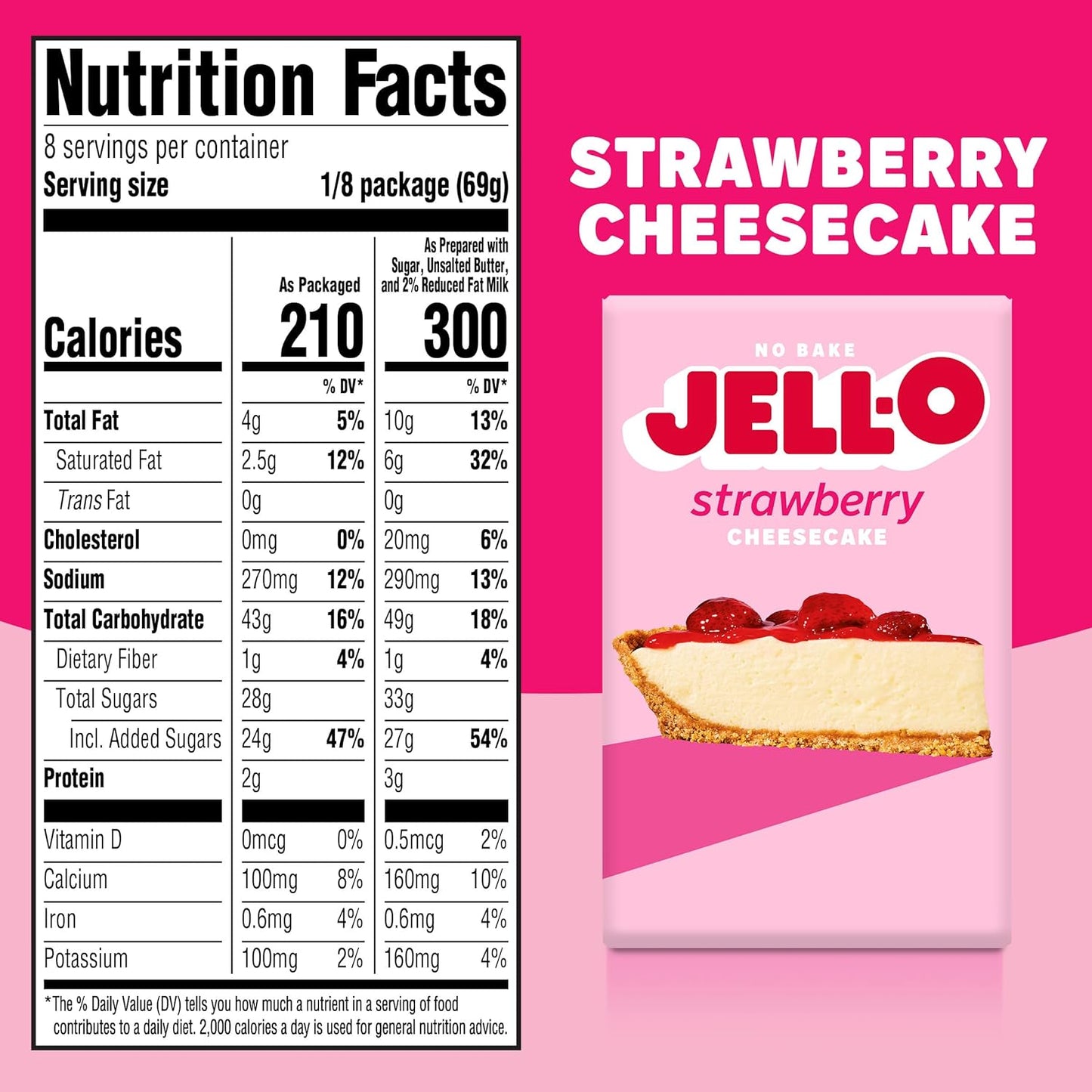 Jell-O No Bake Strawberry Cheesecake Dessert Kit ( 6 ct Pack, 19.6 oz Boxes)