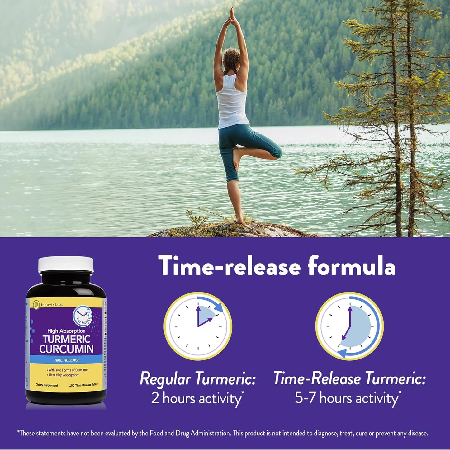 InnovixLabs Turmeric Curcumin with Black Pepper - 100 tablets