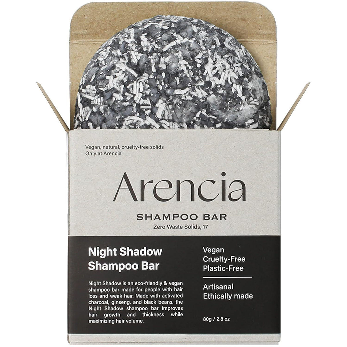 ARENCIA Night Shadow Biotin Shampoo Bar - 2.8 oz