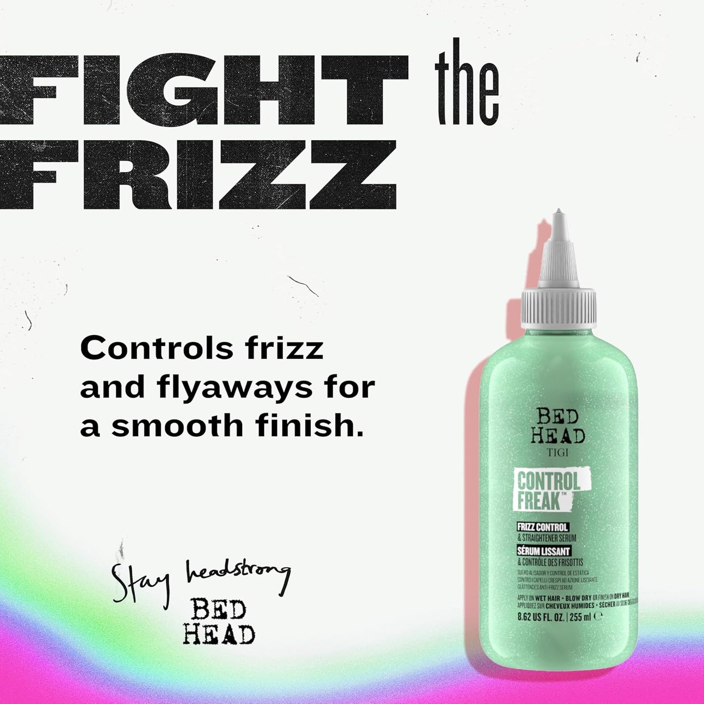 TIGI Hair Serum For Hair Control Freak Hair Care and Straightener -  8.62 fl oz (Pack of 2)