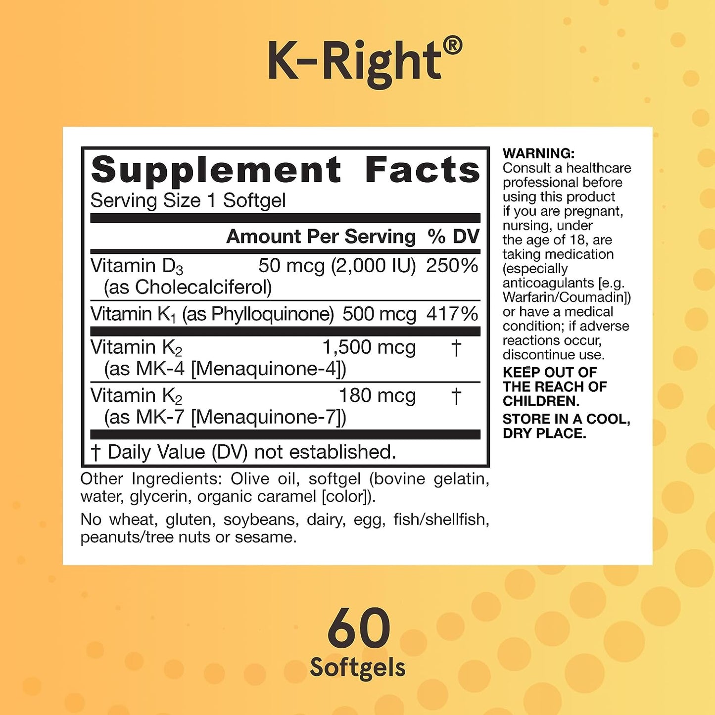Jarrow Formulas K-Right - Vitamin K-Complex 60 softgels