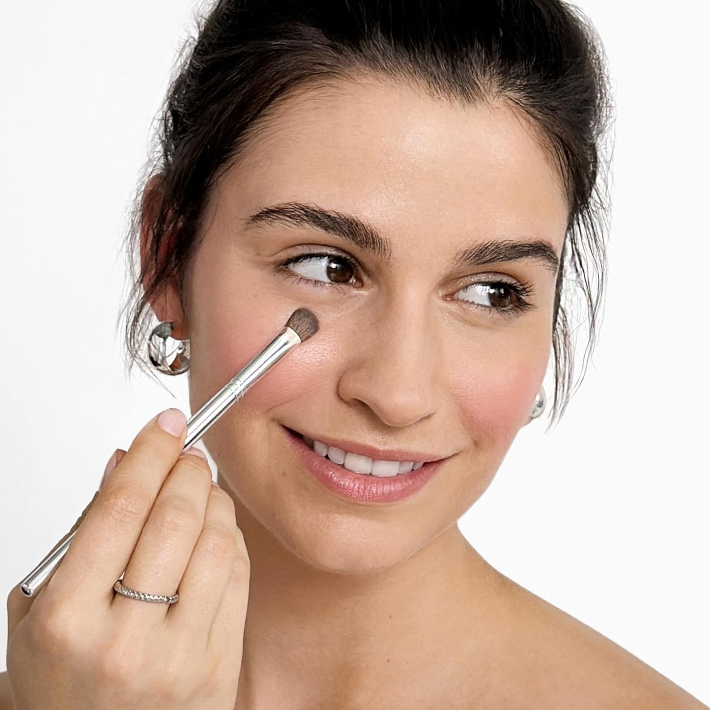 Clinique Flat Concealer Undereye + Face Blending Brush For Makeup