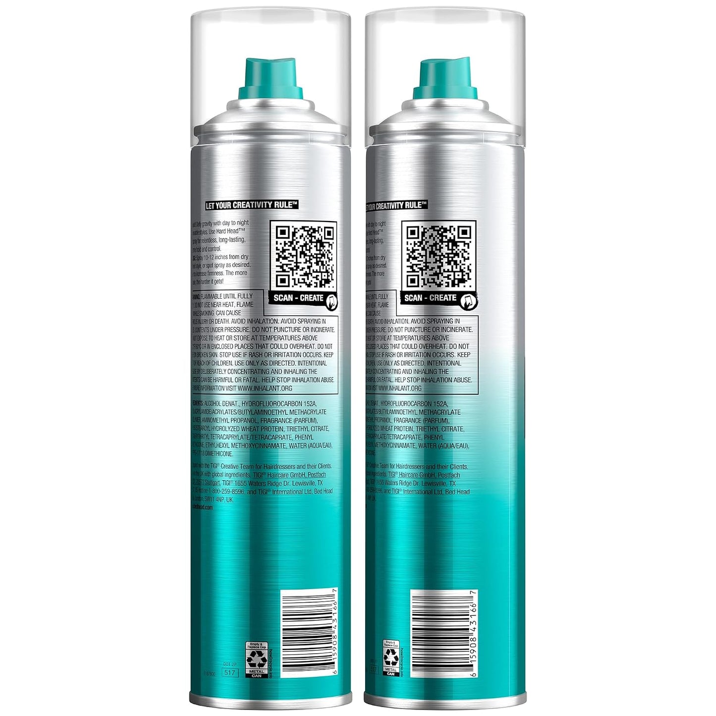 TIGI Bed Head Hard Head Hairspray, Travel-Size + Full-Size