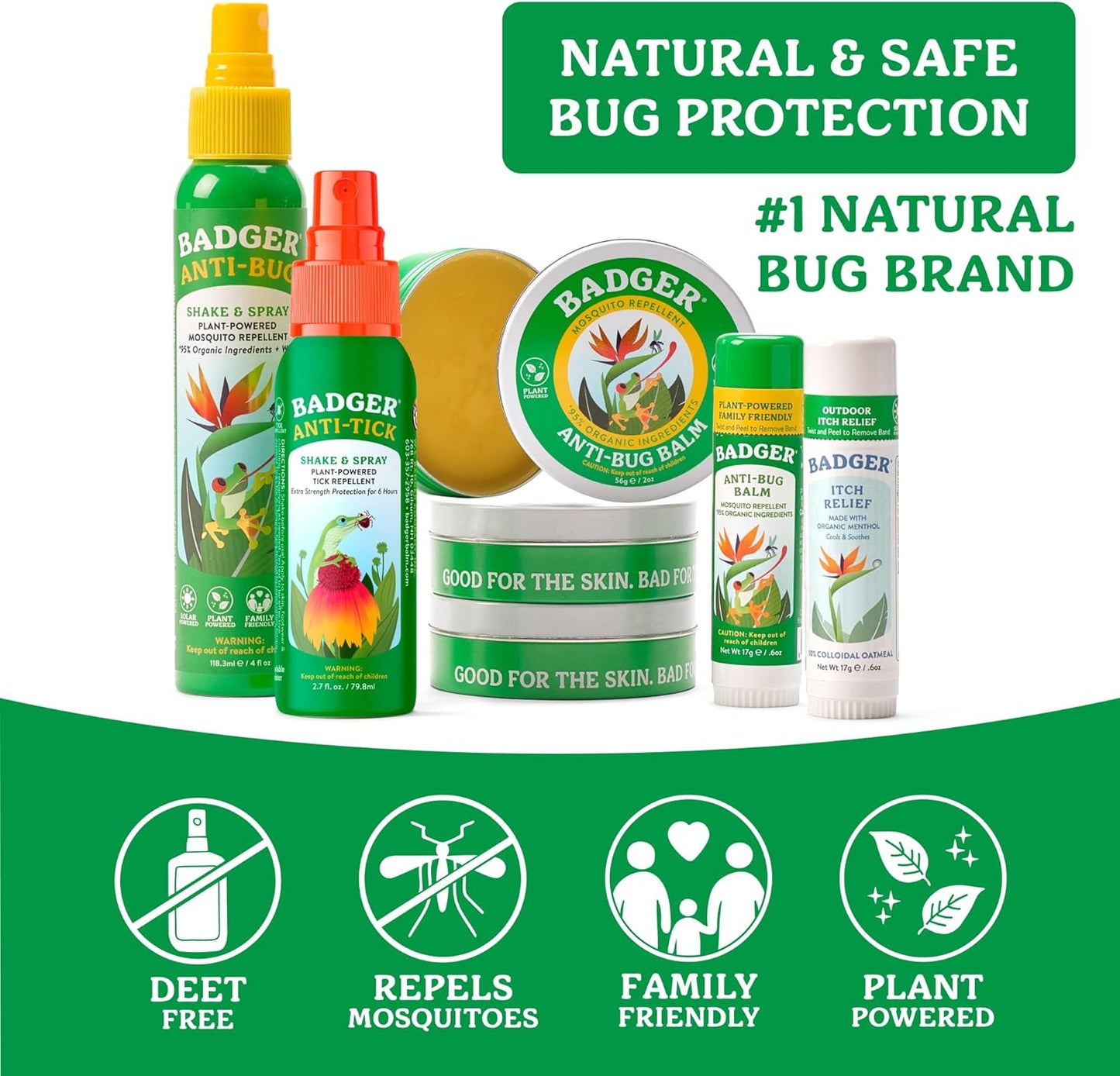 Badger Bug Bite Itch Relief Stick,6 oz,  2-Pack