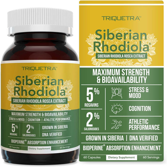 Siberian Rhodiola: Max Strength Rhodiola Rosea 60 Count