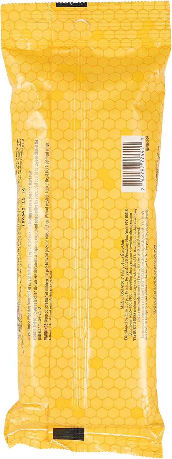 Burt's Bees for Pets Honey Multipurpose Dog Grooming Wipes  - 50 Count 2 Pack