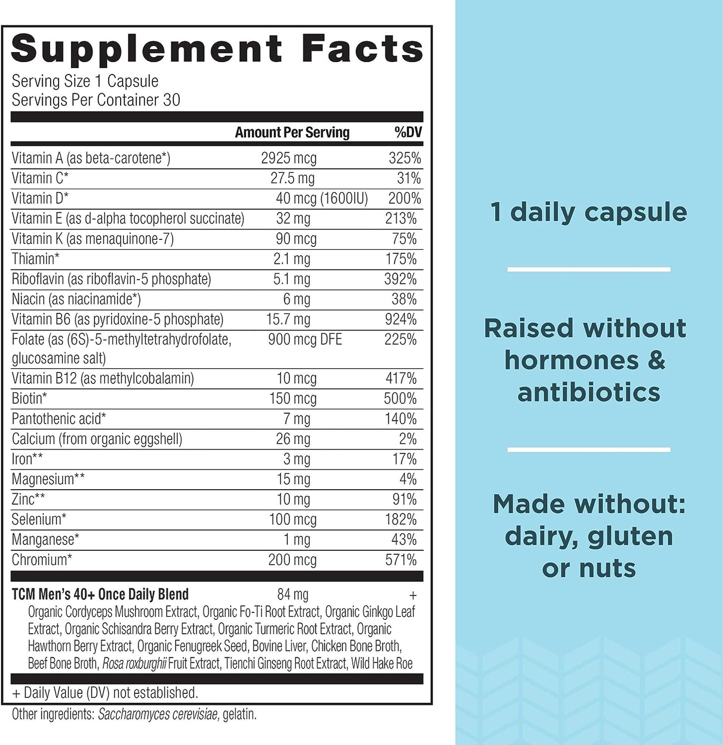 Ancient Nutrition Multivitamin for Men, Ancient Multi Men's 40+ Once Daily Vitamin Supplement 30 Count