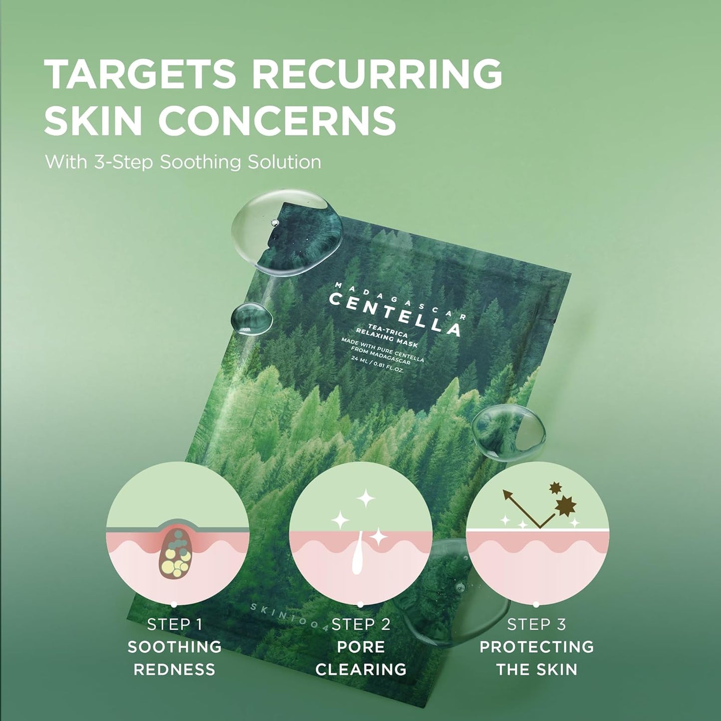 SKIN1004 Madagascar Centella Tea-Trica Relaxing Mask - 0.81 fl oz