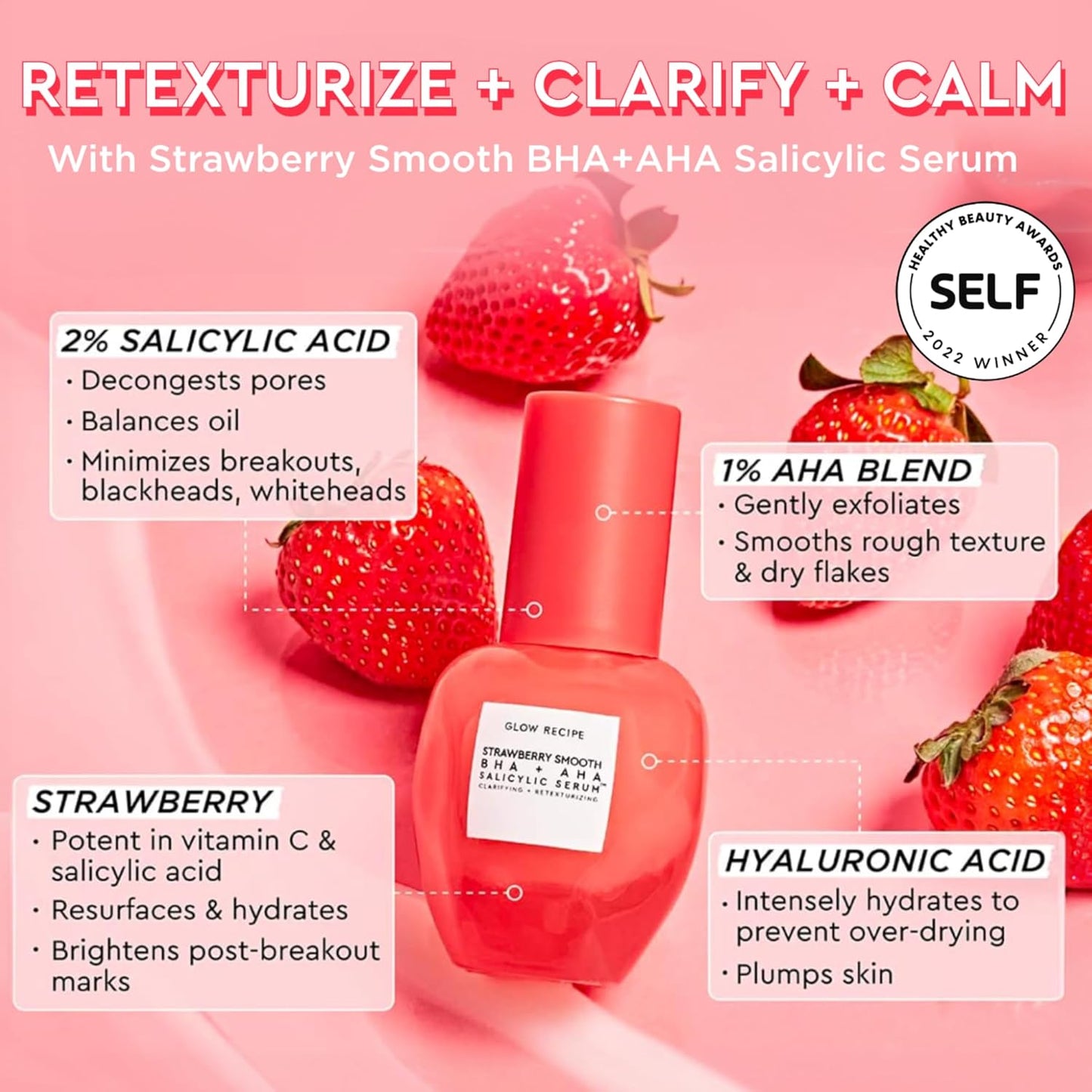 Glow Recipe Strawberry Smoothing Salicylic Acid Serum - 30 ml
