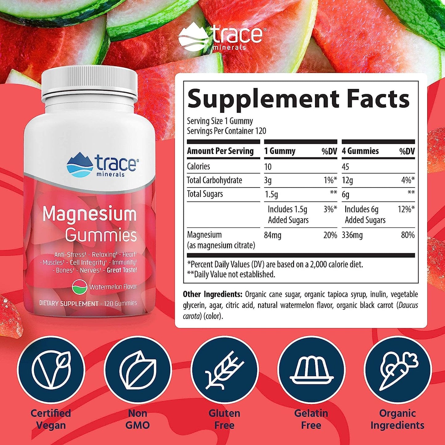 Trace Minerals Magnesium Gummies (120ct