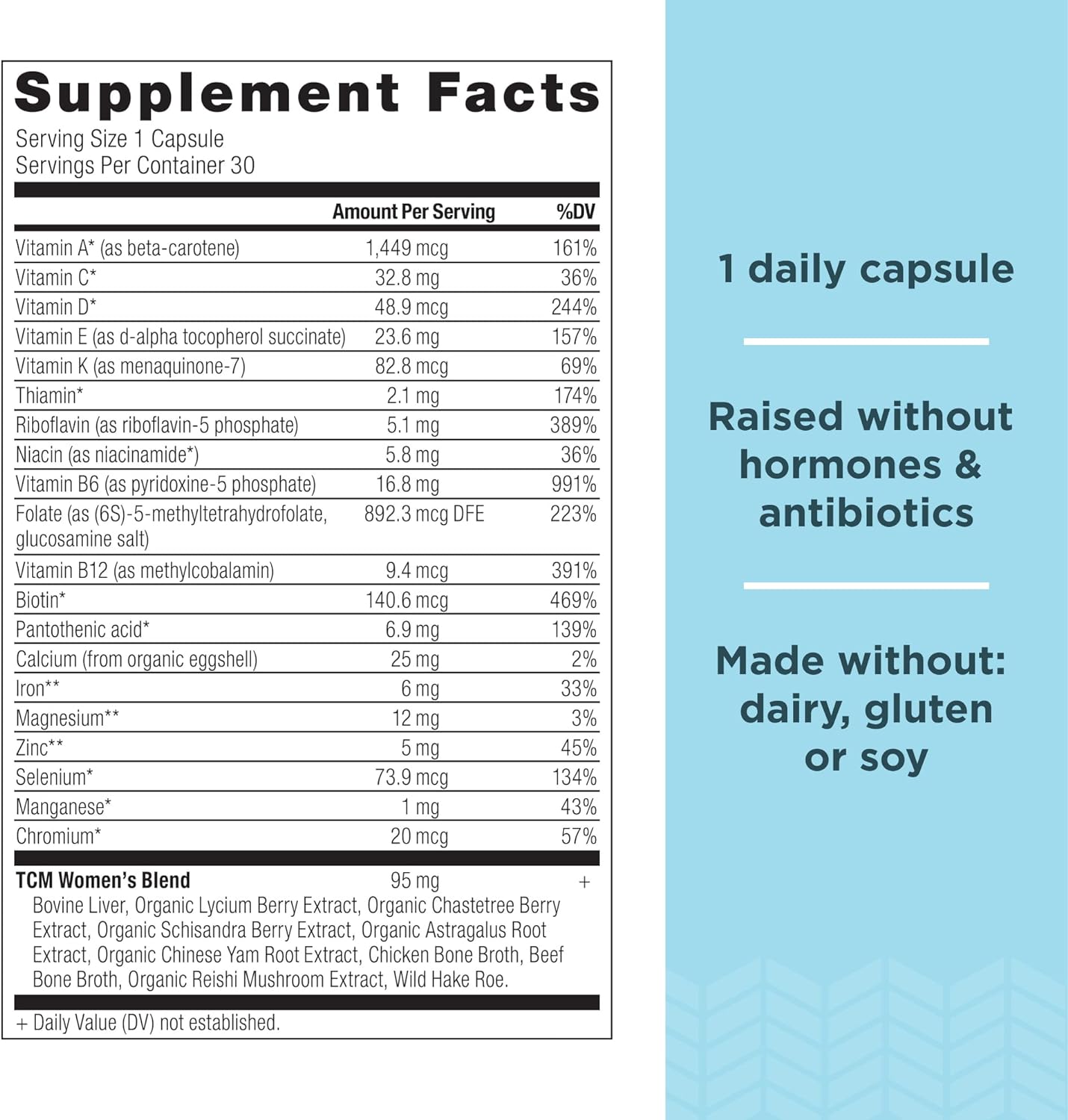 Ancient Nutrition Multivitamin for Women, Ancient Multi Women's Once Daily Vitamin 30 count