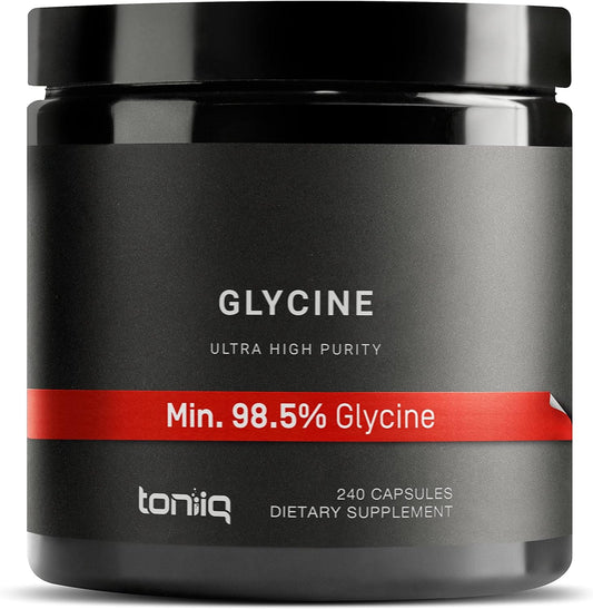 Toniiq 1300mg Glycine Supplements - 240 capsules