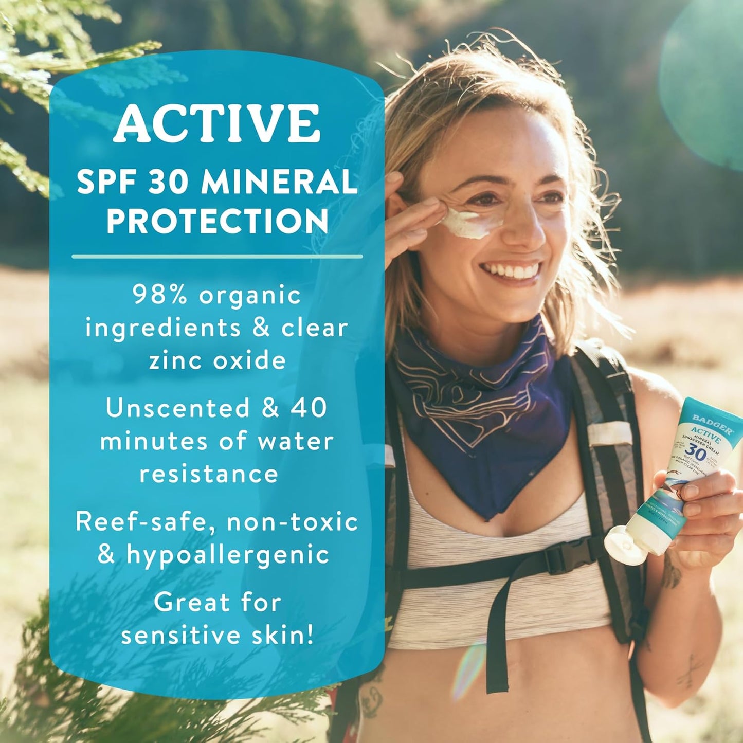 Badger Mineral Sunscreen Combo, SPF 30 Cream & SPF 35 Face Stick,  2-Count