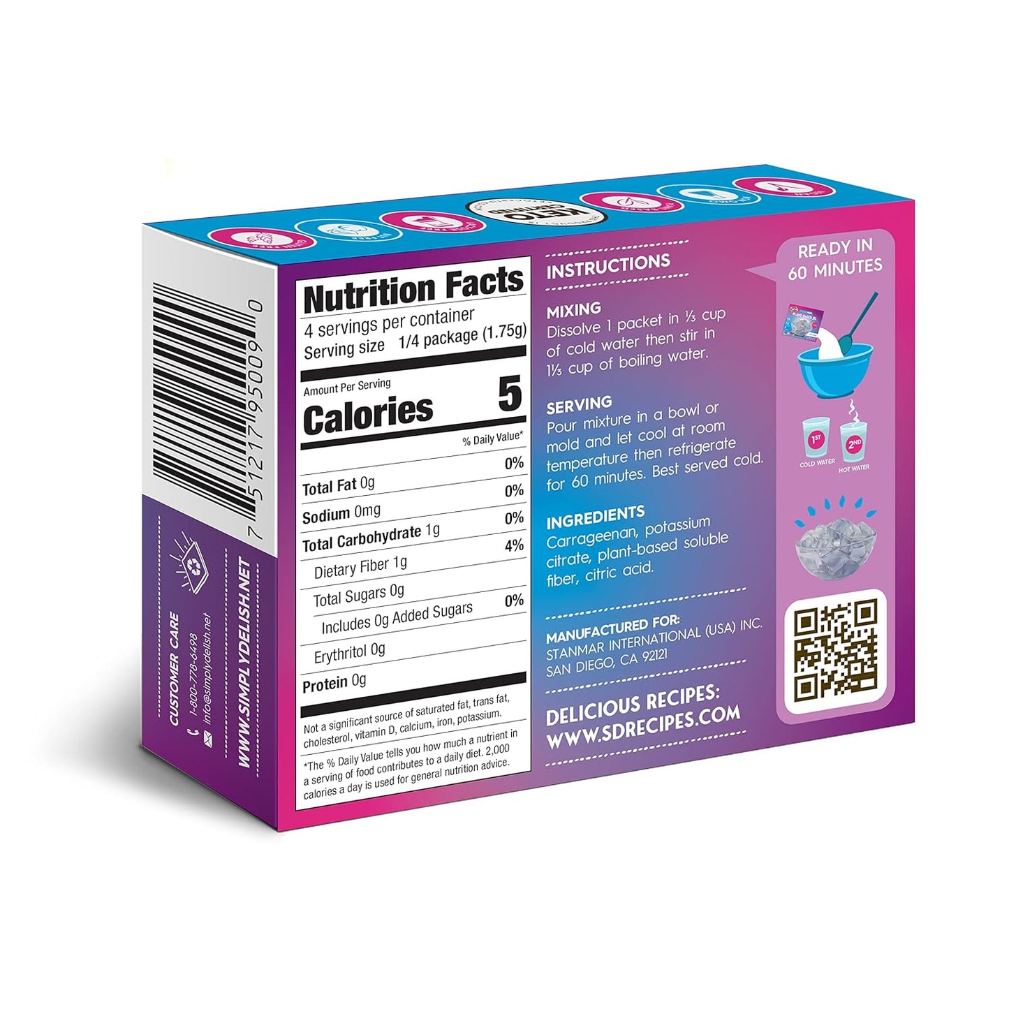 Simply Desserts Zero-Sugar Plant-Based Jel - 1.7 Oz