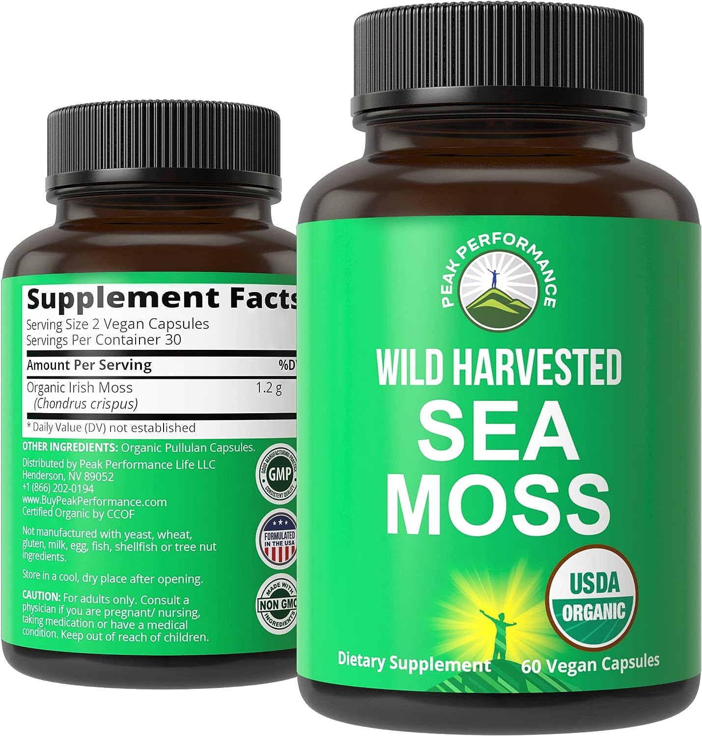 Organic Sea Moss Capsules. Wild Harvested Sea Moss