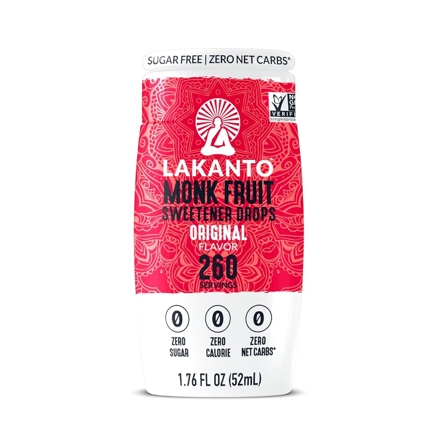 Lakanto Liquid Monk Fruit Extract Drops, Original - 1.76 Fl Oz