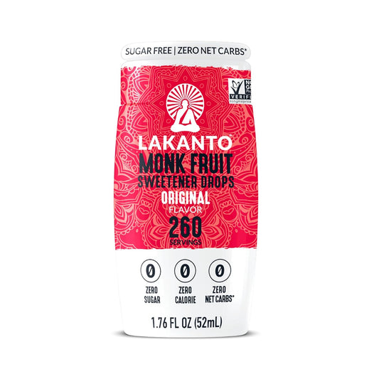 Lakanto Liquid Monk Fruit Extract Drops, Original - 1.76 Fl Oz