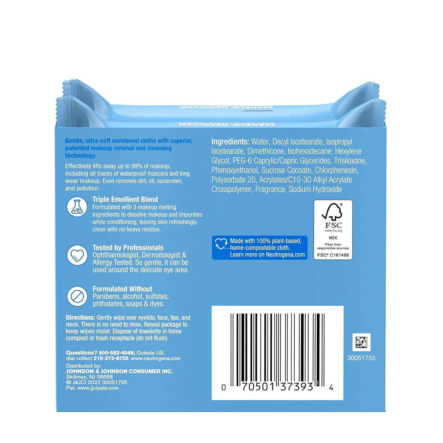 Neutrogena Cleansing Fragrance Free Makeup Remover Face Wipes