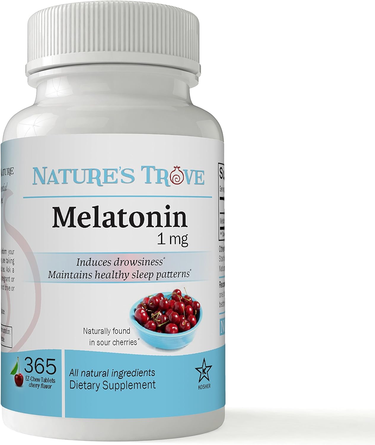 Melatonin 1mg by Nature's Trove - 365 EZ-Chew Tablets