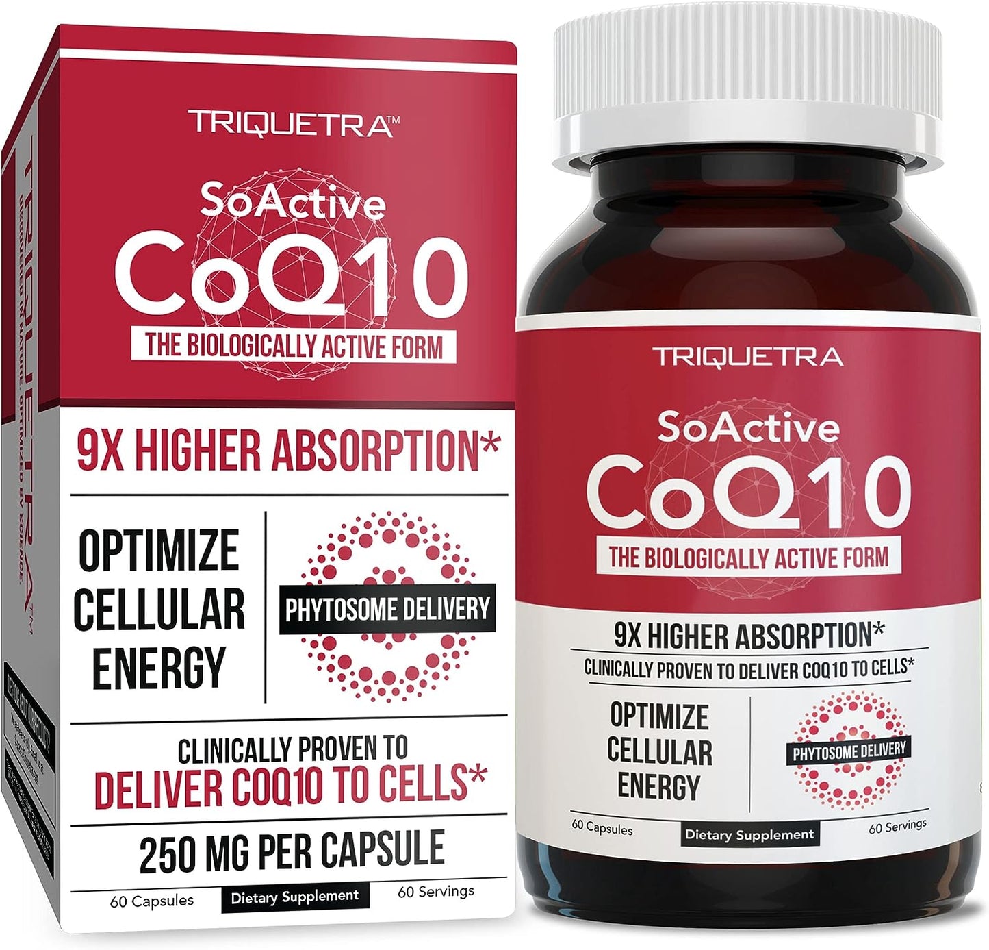 SoActive CoQ10® Phytosome with up to 9x  Higher Absorption 60 capsules