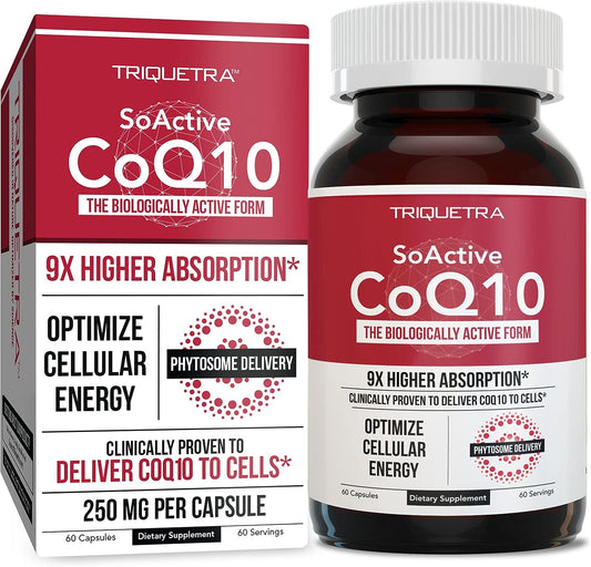 SoActive CoQ10® Phytosome with up to 9x  Higher Absorption 60 capsules