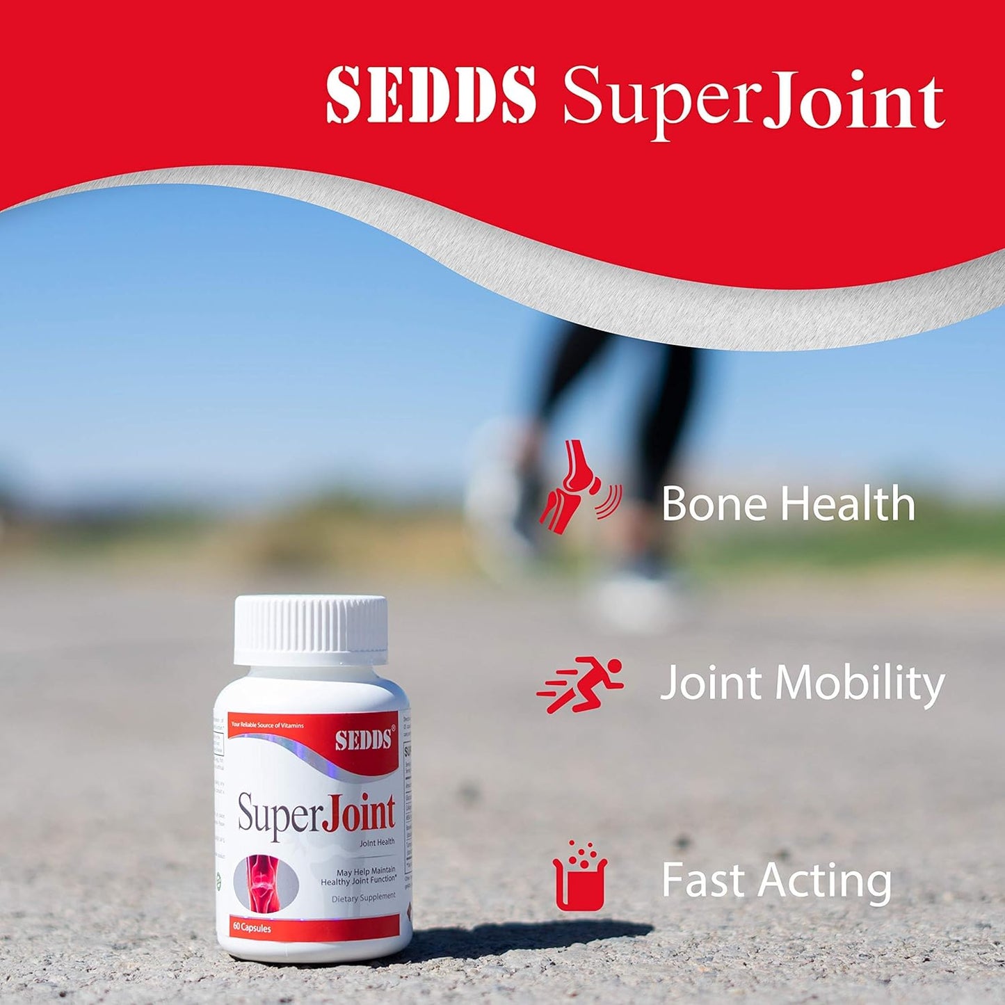SEDDS® Fast Acting Joint Care Supplement for Men & Women - 60 Capsules