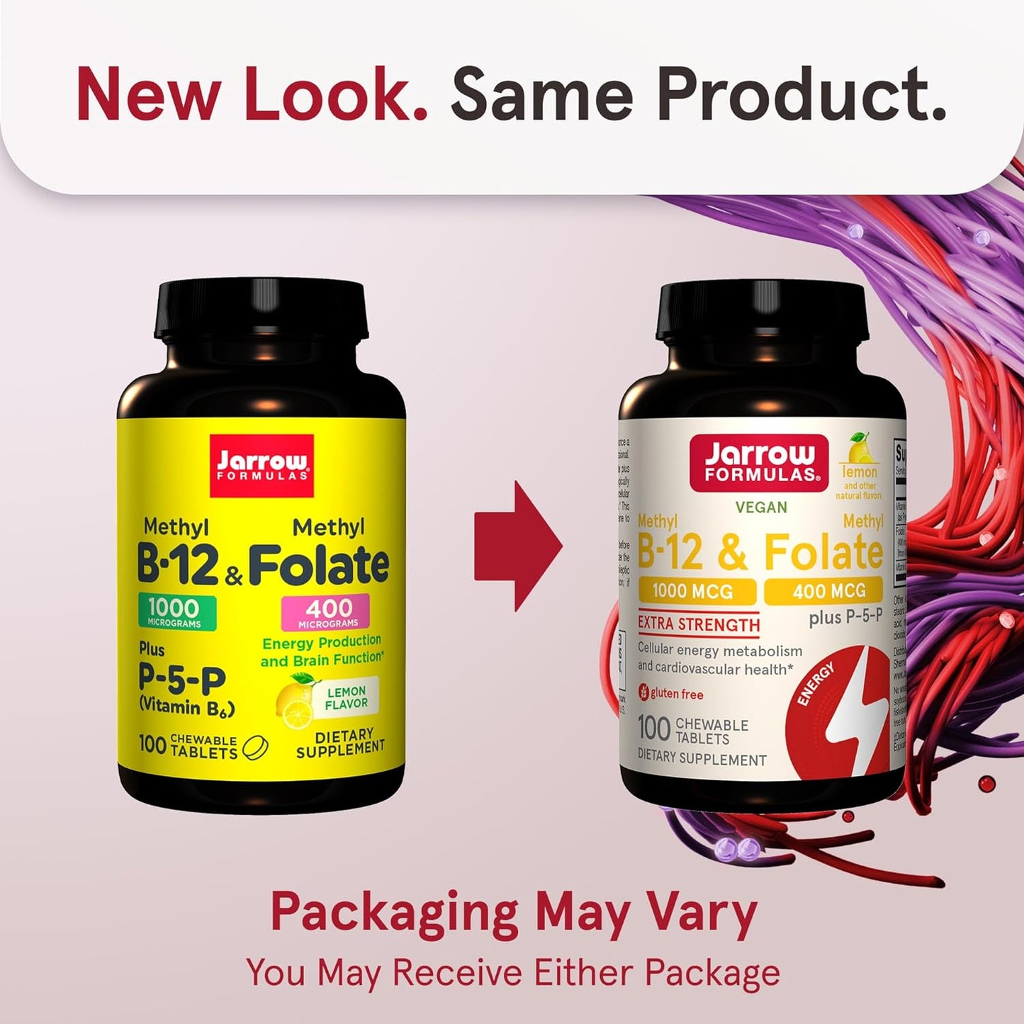 Jarrow Formulas Extra Strength Methyl B-12 100 Chewable Tablets