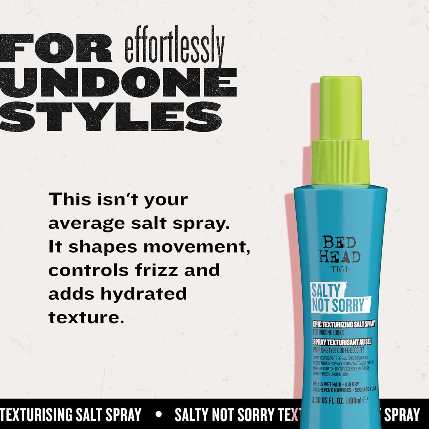Bed Head by TIGI Salty Not Sorry Texturizing Salt Spray - 3.38 fl oz
