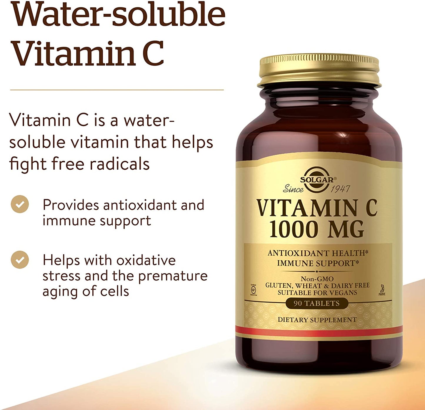 Solgar Vitamin C 1000 mg, 90 Tablets
