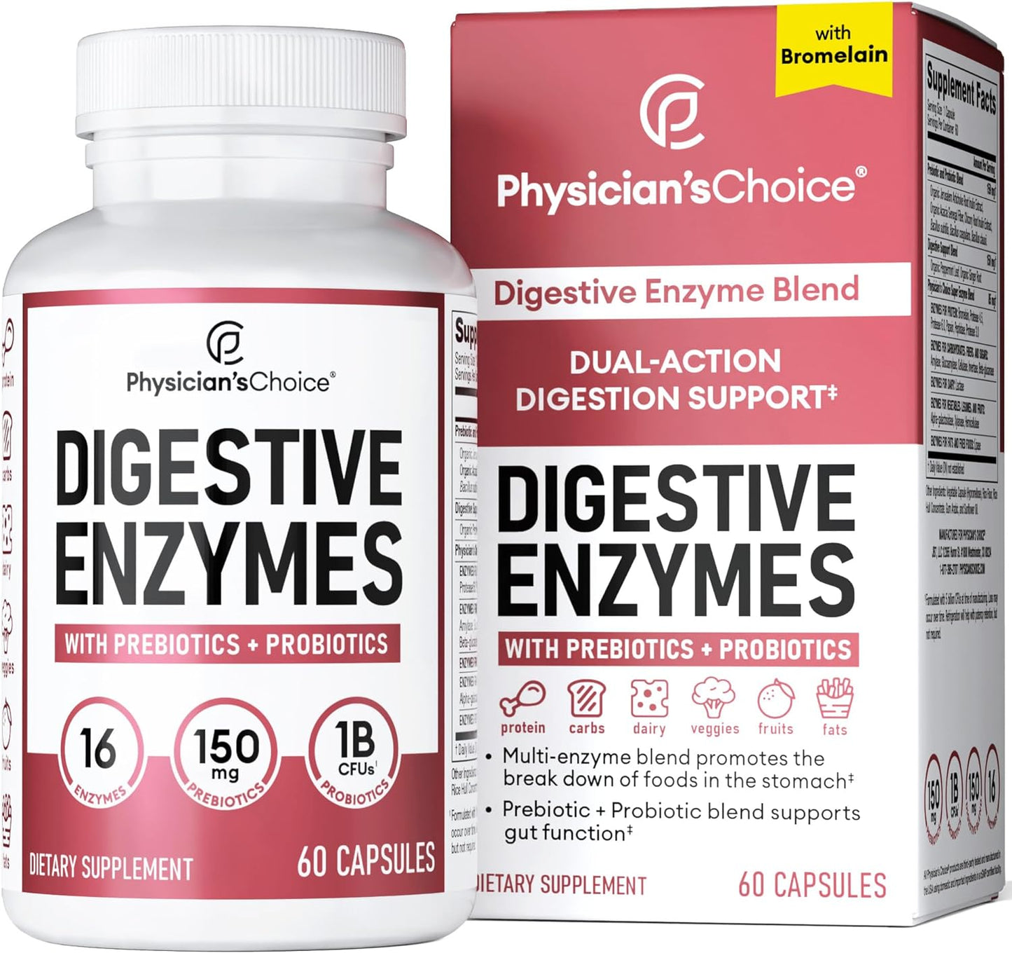 Physician's CHOICE Digestive Enzymes - 60 count