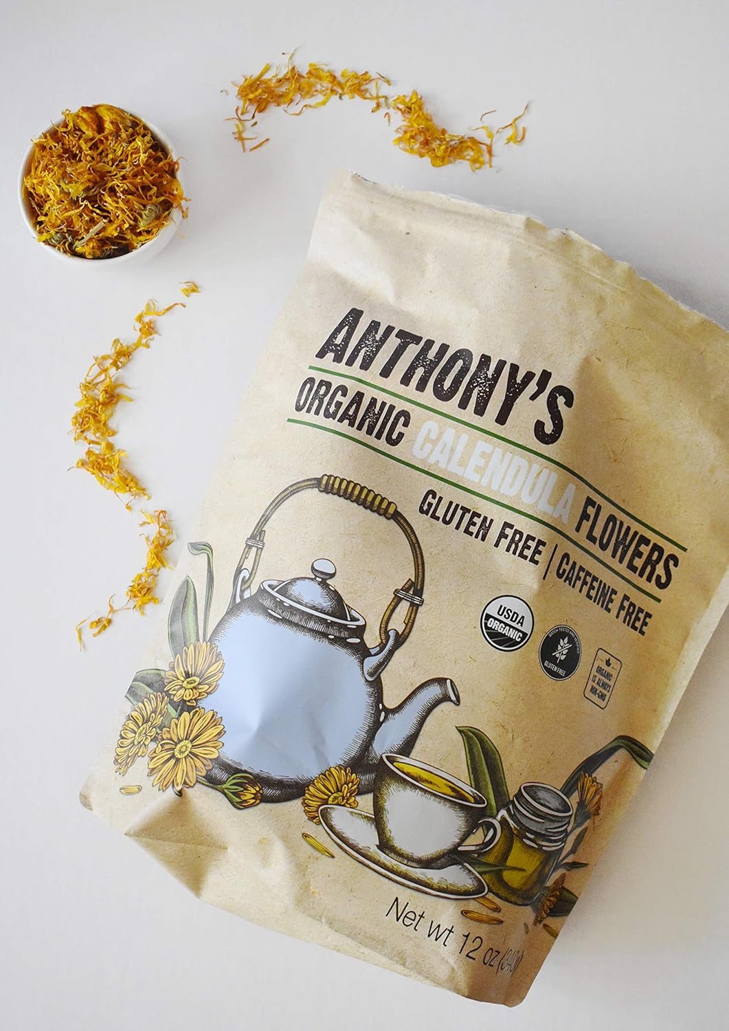 Anthony's Organic Calendula Flowers, 12 oz
