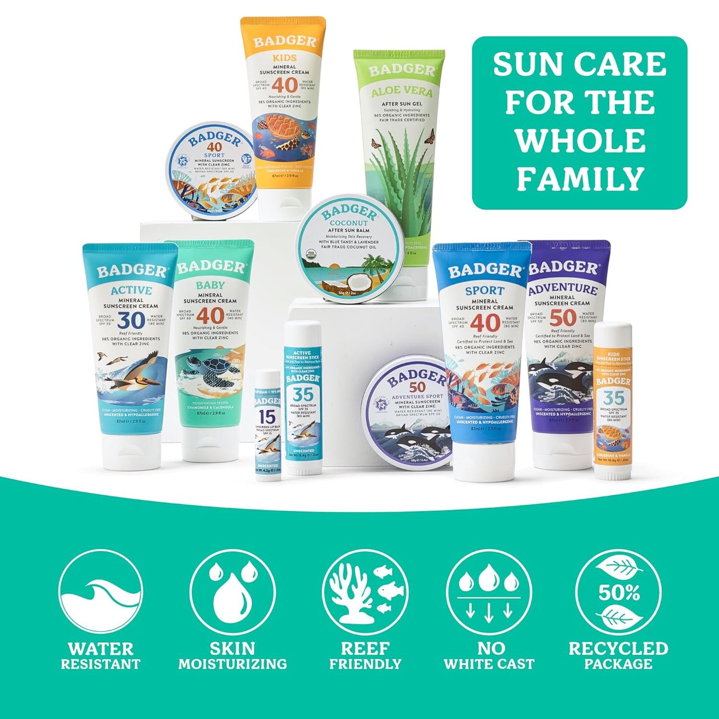 Badger Mineral Baby Sunscreen Cream SPF 40 - 2.9 fl oz