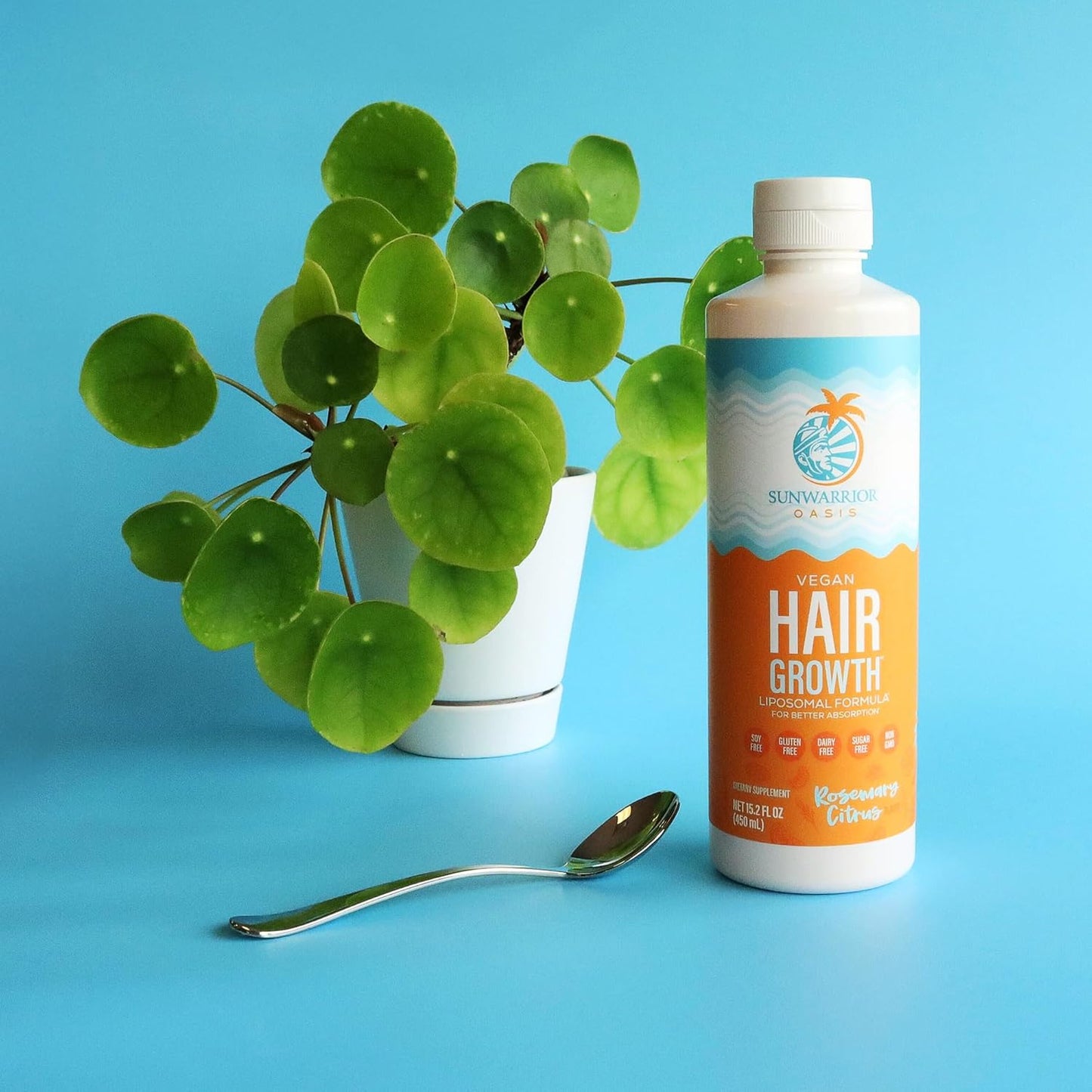 Sunwarrior Hair Growth Liquid Rosemary Oil Citrus Flavor   -15.2 fl oz
