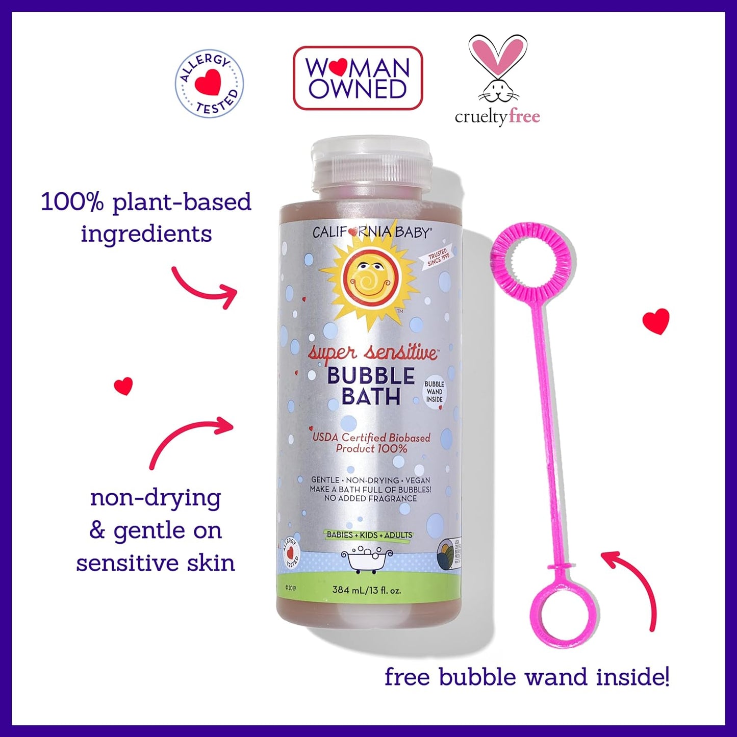 California Baby Super Sensitive Bubble Bath 13 Fl oz