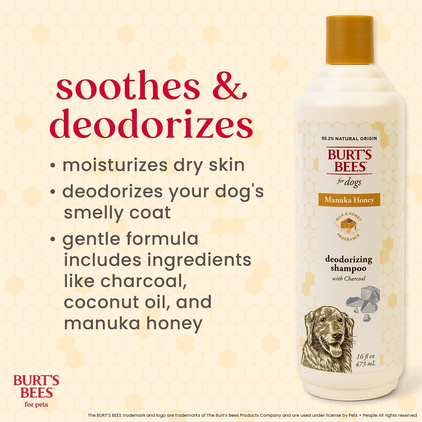 Burt's Bees for Pets Deodorizing Shampoo for Dogs - 16 Fl Oz