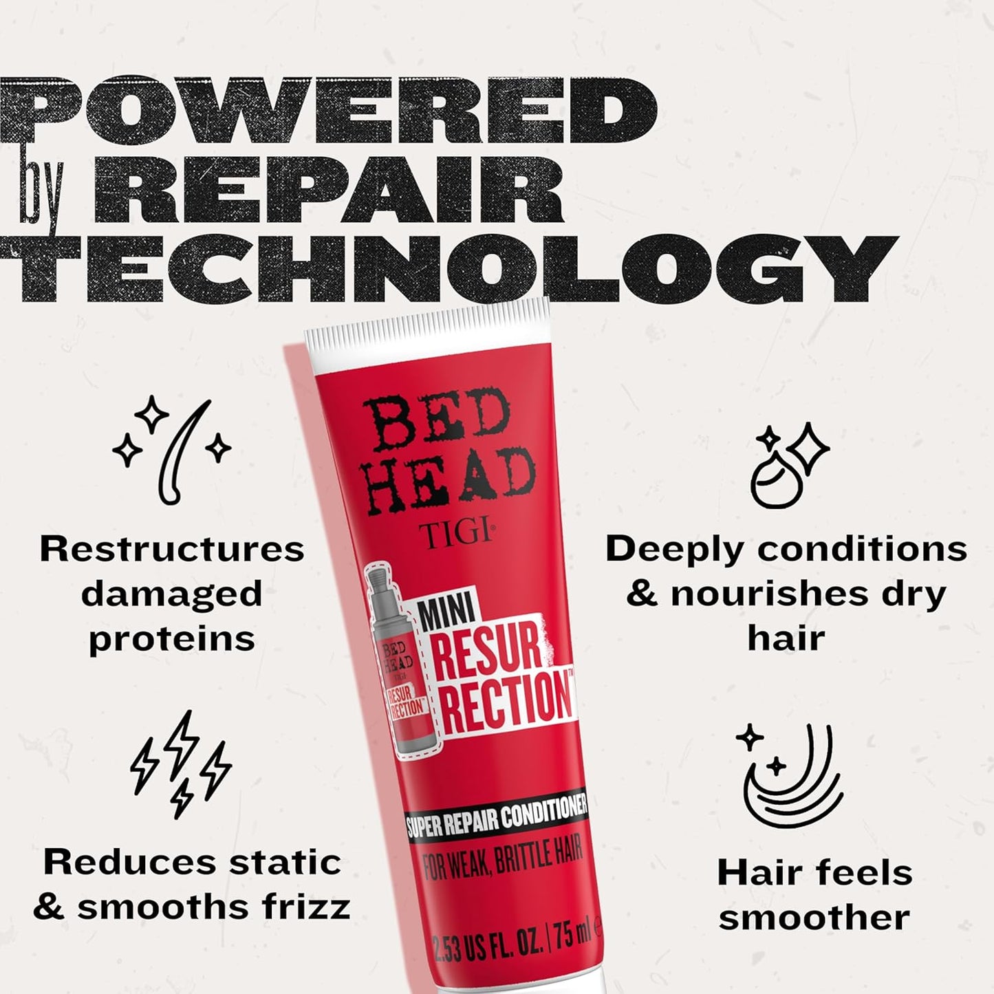 Bed Head by TIGI Resurrection Super Repair Conditioner Travel Mini – 2.53 fl oz