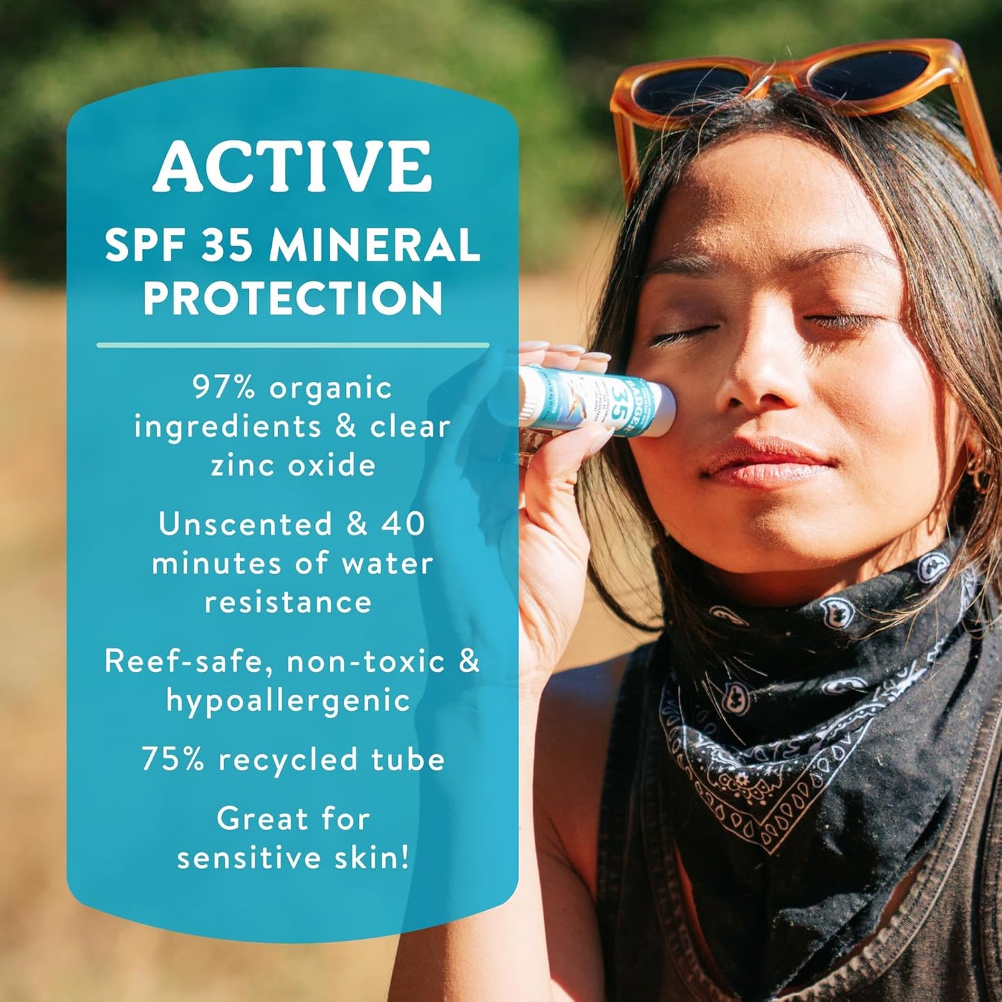 Badger Mineral Sunscreen Combo, SPF 30 Cream & SPF 35 Face Stick,  2-Count