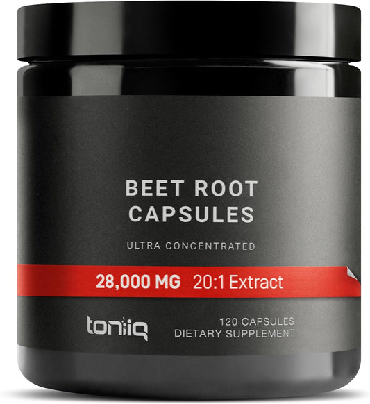 Toniiq 28,000mg 20x Concentrated Extract Beet Root 120  Capsules