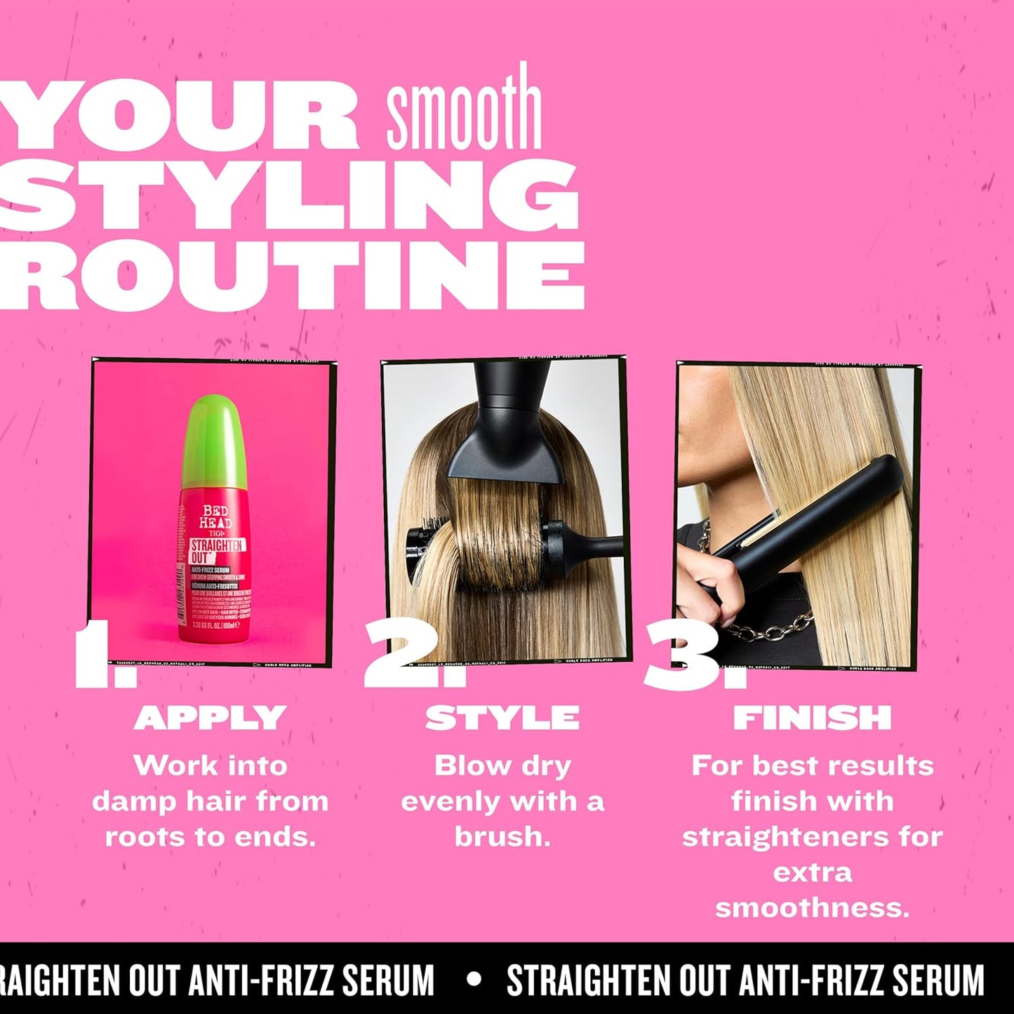 TIGI Bed Head Straighten Out Anti-Frizz Serum -3.38 fl o z