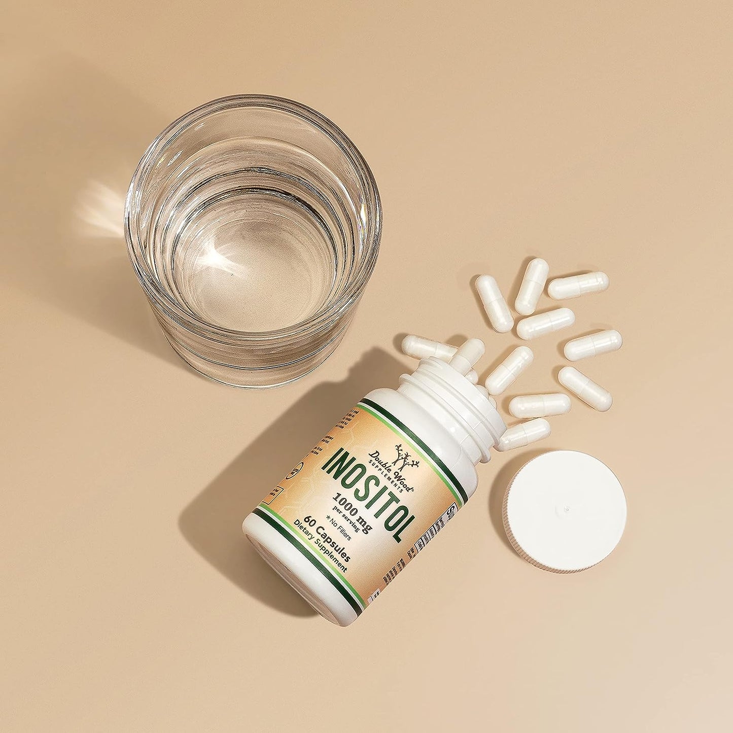 Inositol Capsules (Myo Inositol) 1000mg PCOS Supplements for Women 60 Count