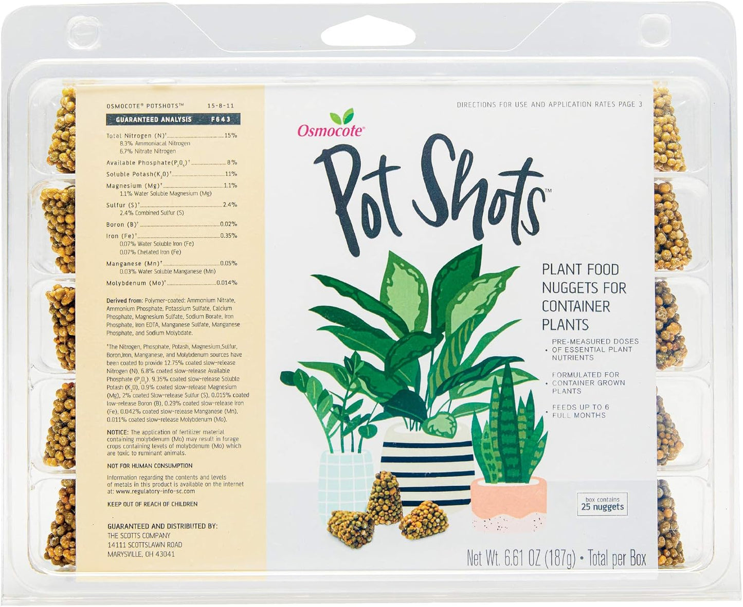Osmocote PotShots: Premeasured House Plant Food t- 25 Nuggets