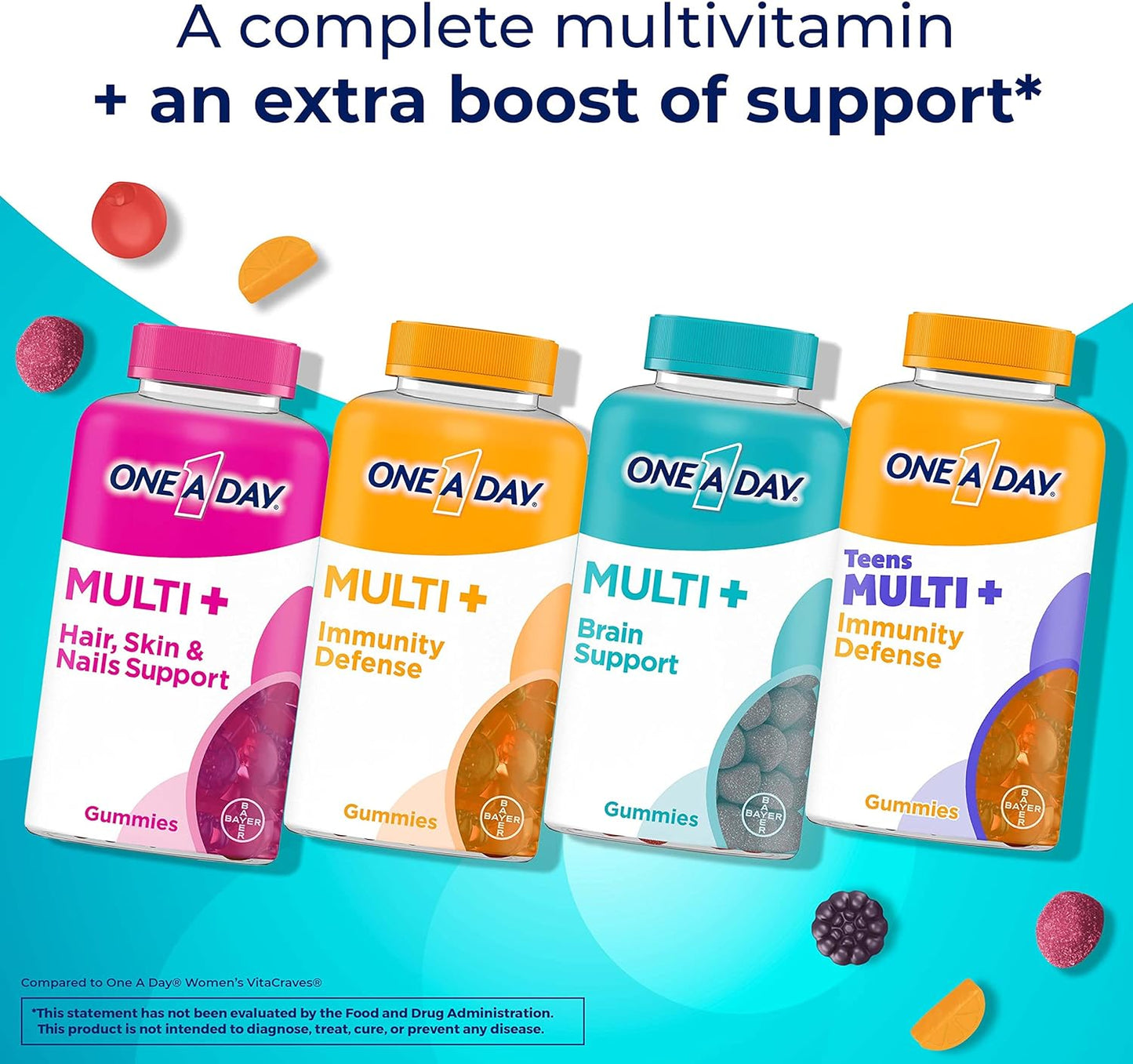 One-A-Day Multi+ Brain Support Gummies 100 Count