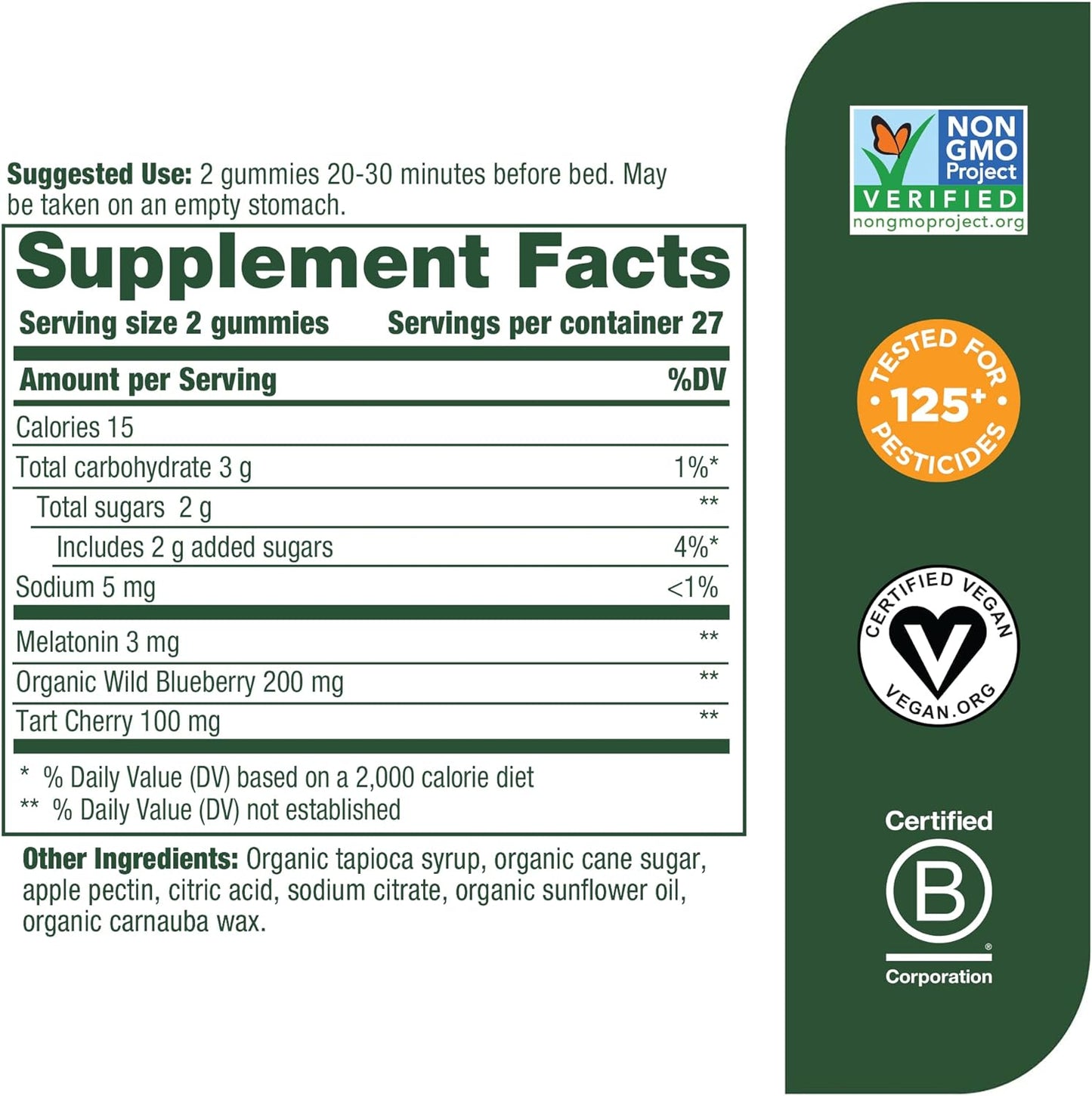 MegaFood Melatonin Gummies -54 count