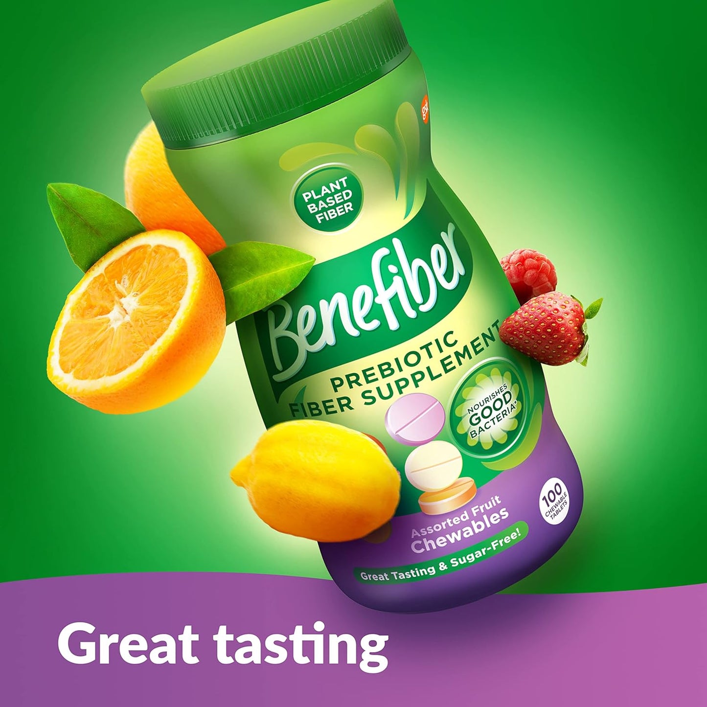 Benefiber Chewable Prebiotic Fiber Supplement 100 Count