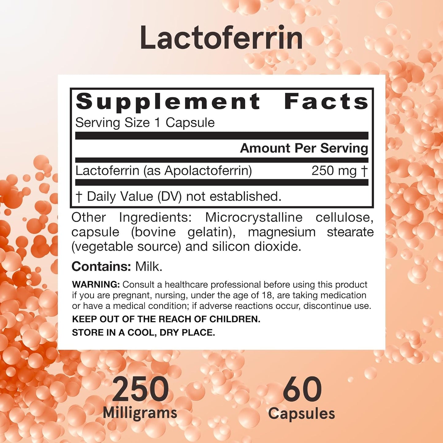 Jarrow Formulas Lactoferrin 60 Capsules